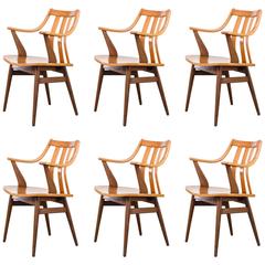 1960s Plywood Dining Chairs Attributed to Pastoe 9