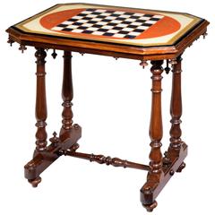 Regency Period Games Table with an Eglomise Top