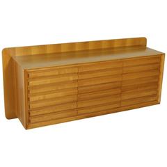 Hanging Chest of Drawers Walnut Veneer Vintage, Italy, 1960s 10