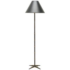 Jacques Adnet Style Star-Base Floor Lamp, France, 1950s