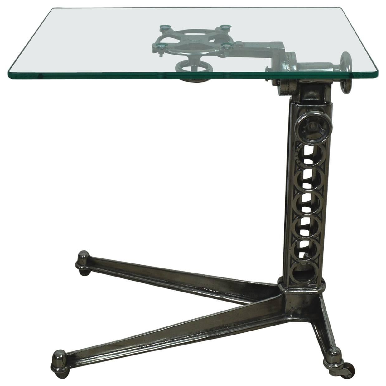 Vintage Industrial Adjustable Work Table. English, 1920s