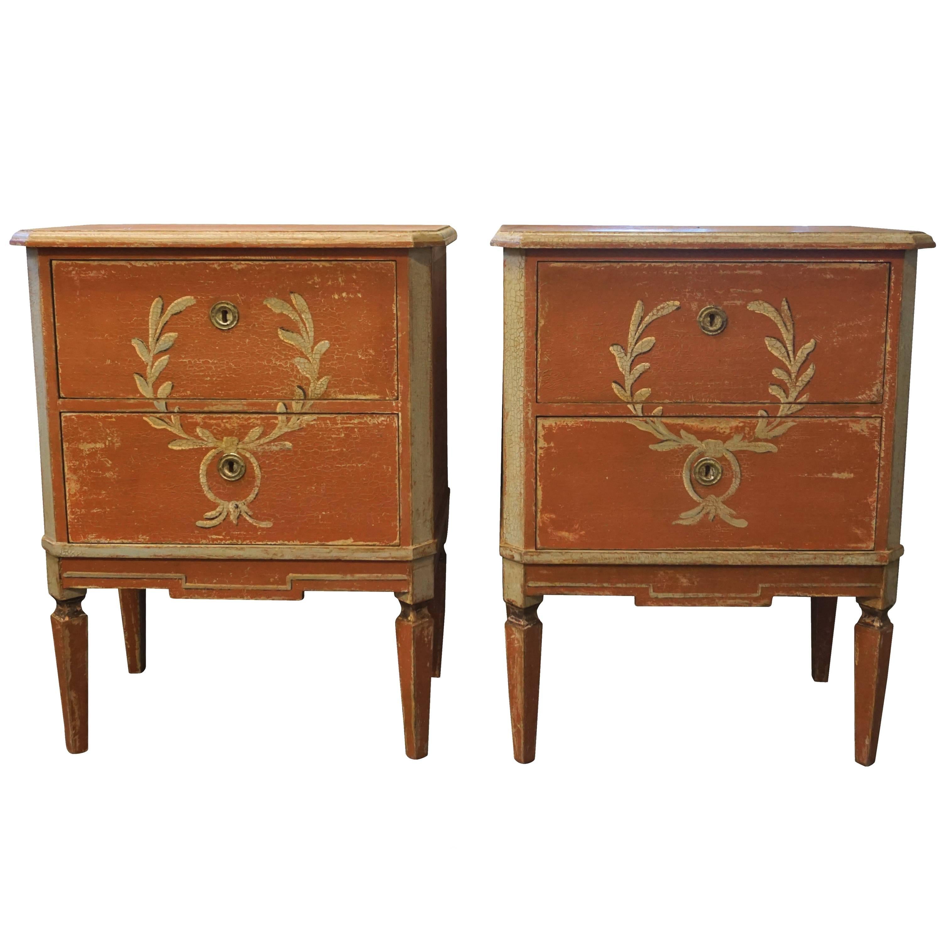 19th Century Pair of Small Gustavian Chests from Scandinavia