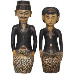 Antique Loro Blonyo Wedding Couple from Java