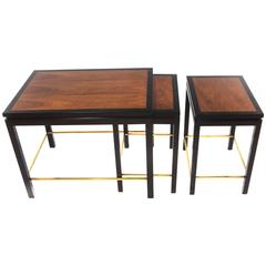 Set of Three Nesting Tables by Edward Wormley for Dunbar, circa 1950s 8