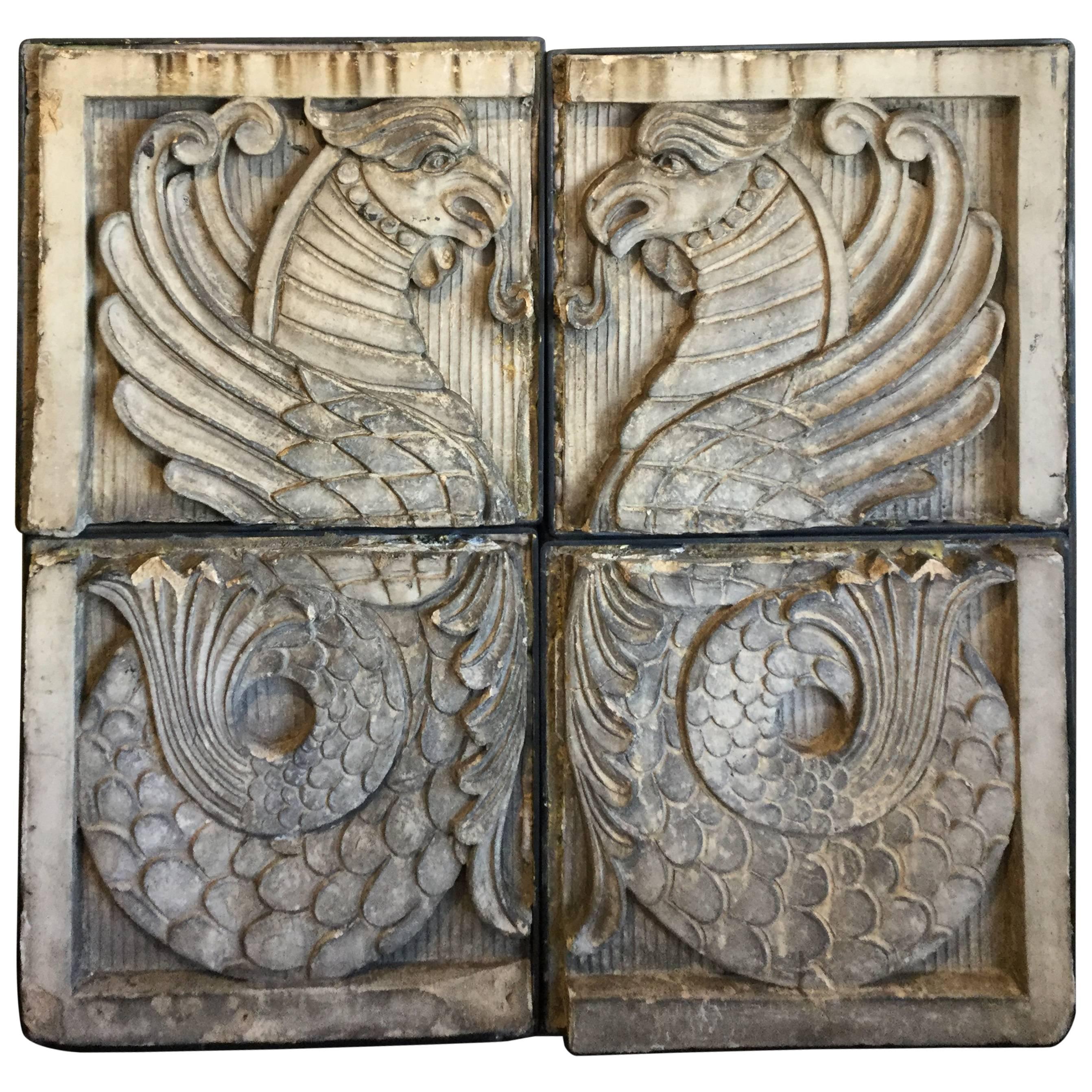 Architectural Griffins Terra Cotta NYC, circa 1900 For Sale