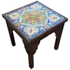 19th Century Mosaic Tiles-Side Table