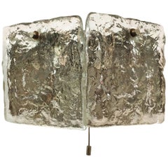 Ice Glass Wall Light, Sconce by Kalmar