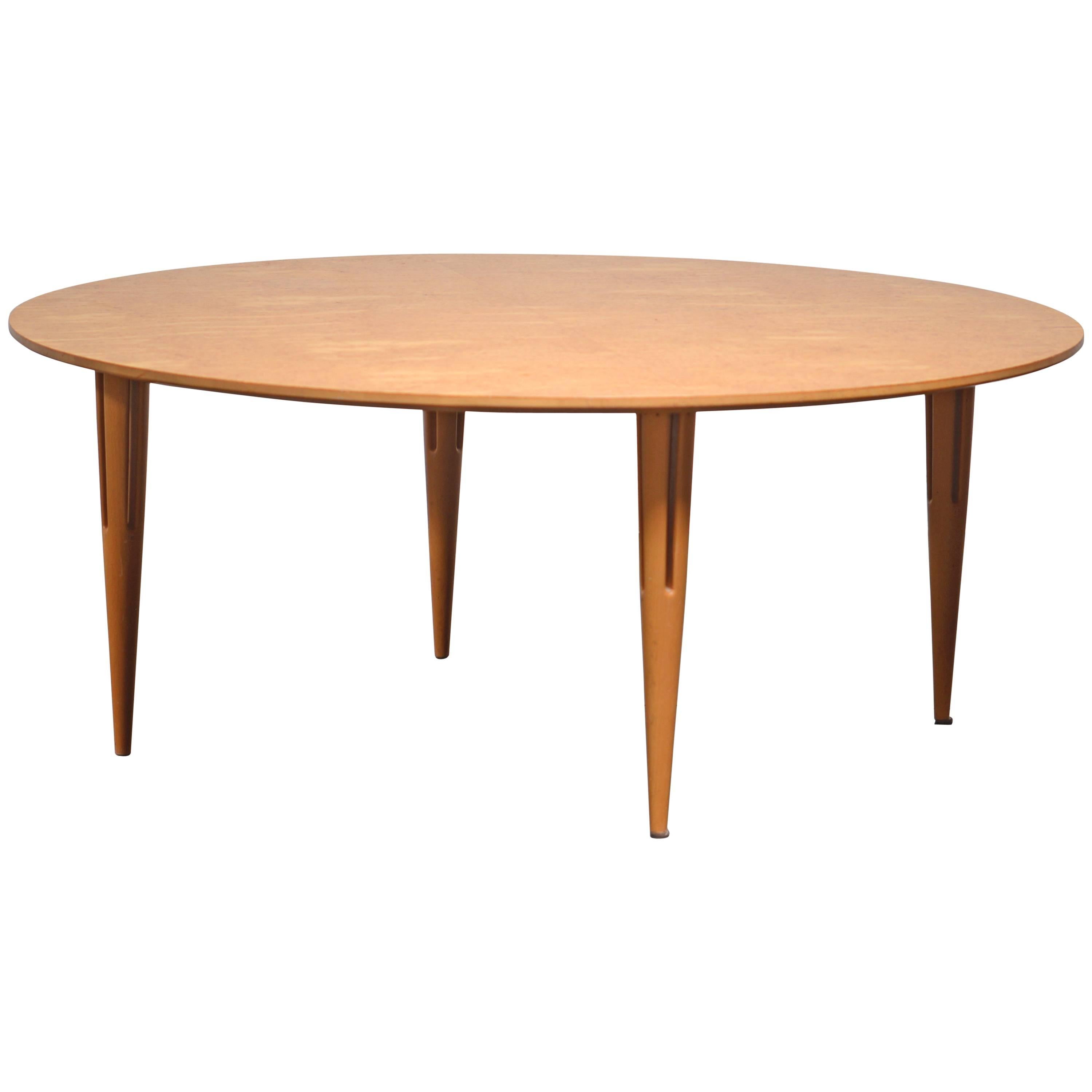 Bruno Mathsson Large Coffee Table in Burl Wood, Sweden For Sale