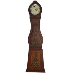 19th Century Swedish Floral Longcase Clock