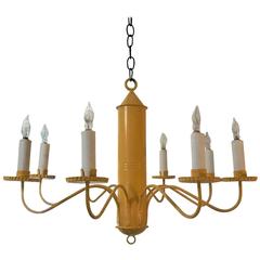 ON SALE NOW! ON SALE NOW! Hand-Forged Buttercup Yellow Barrel Chandelier