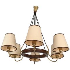 Beautiful Large Brass Chandelier Attributed to J.T. Kalmar 6