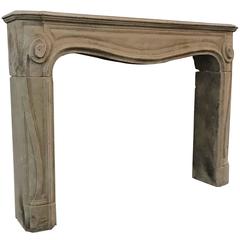 Masterfully Hand-Carved Limestone Mantel 9