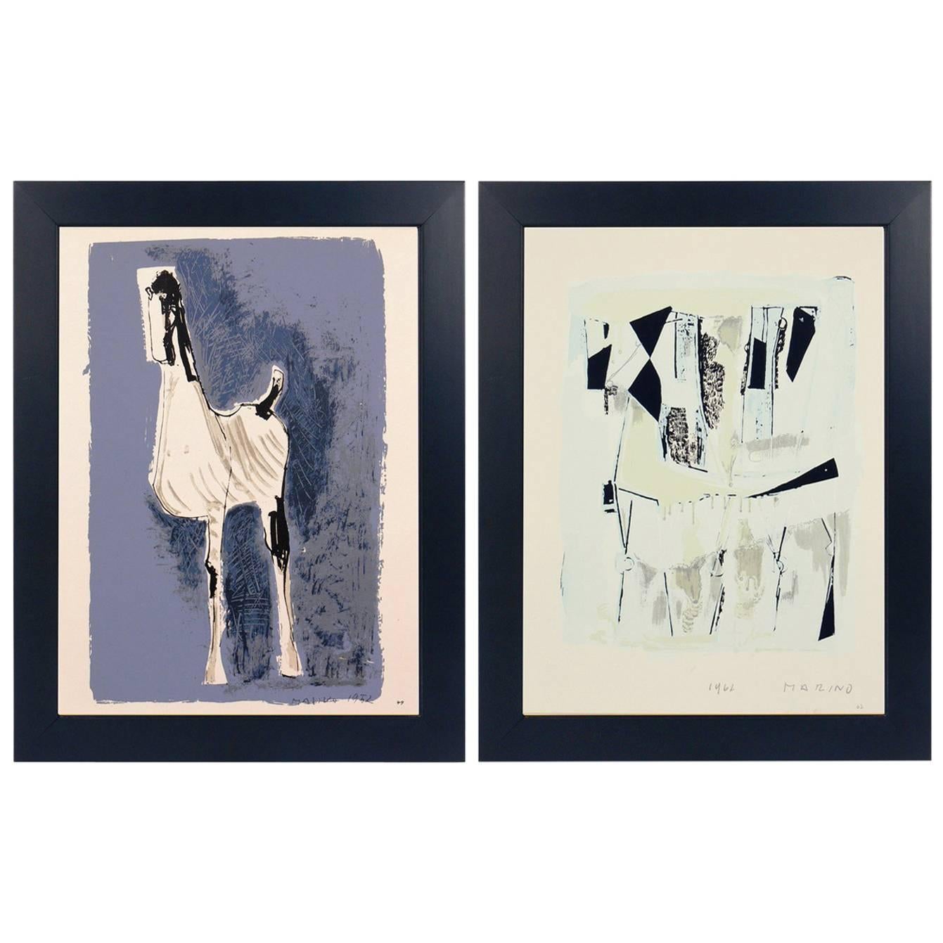 Pair of Marino Marini Lithographs For Sale