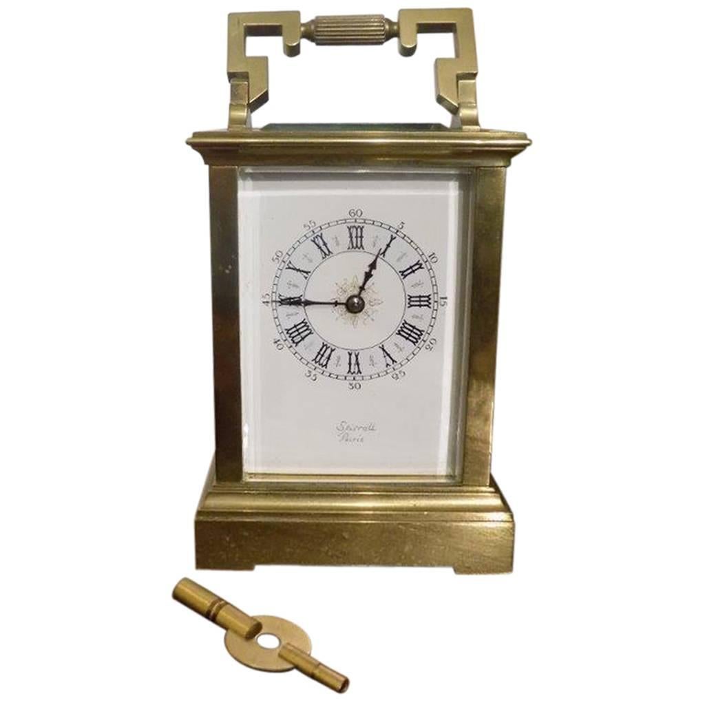French Four Glass Carriage Clock by Spirrell of Paris