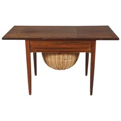 Danish Modern Drop-Leaf Sewing Table 2