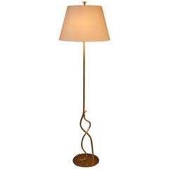 Vintage Mid-Century French Bronze Floor Lamp