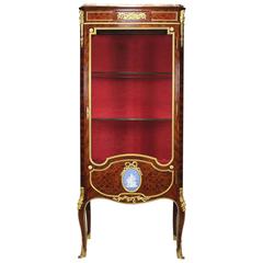 Louis XV Style Ormolu and Jasperware-Mounted Vitrine, François Linke Attributed