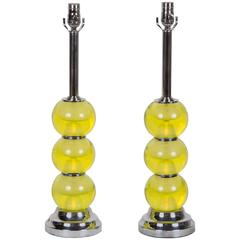 Pair of Mid-Century Murano Glass Lamps 4