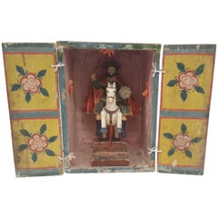 Antique 19th Century Portable Shrine of Santiago Matamoros, St. James