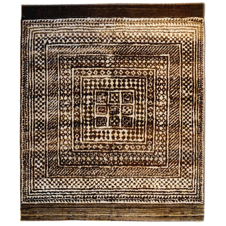 Gabbeh Diamond Pattern Fantastic 19th Century Gabbeh Rug For Sale at 1stDibs