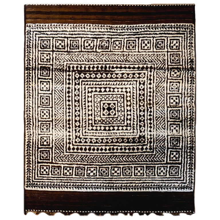 Gabbeh Diamond Pattern Incredible 19th Century Gabbeh Rug For Sale at 1stDibs