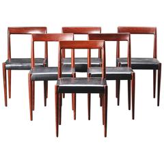 Set of Six Danish Rosewood Dining Chairs 1