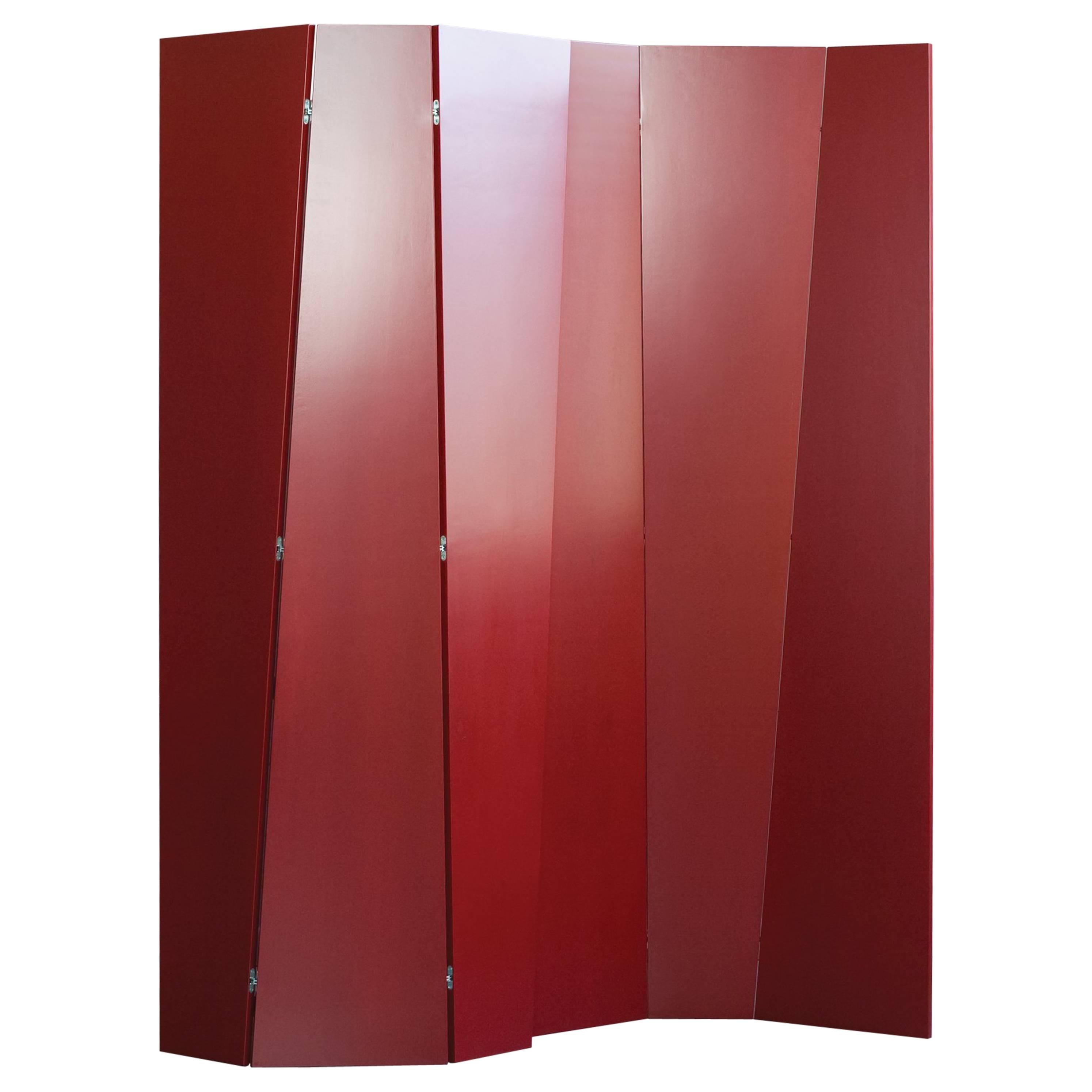 Handmade Tri-Fold Opaque Lacquer Folding Screen / Room Divider