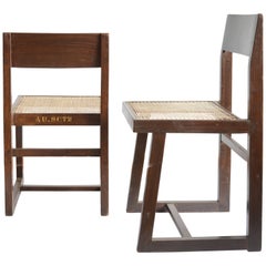 Pierre Jeanneret AUTHENTIC Box Chair with Cane and Teak from Chandigarh