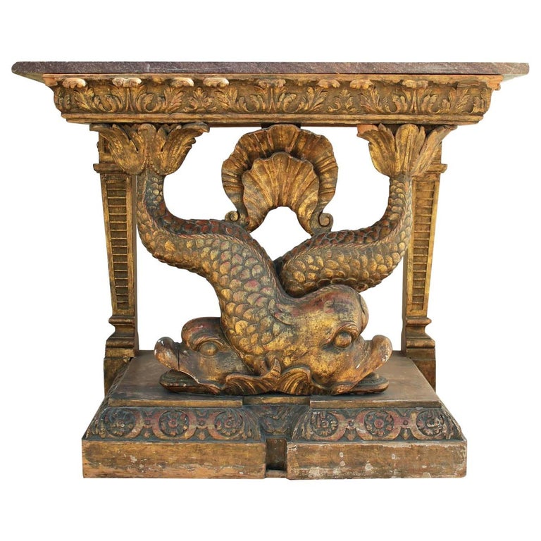 Twin Dolphins Console at 1stDibs