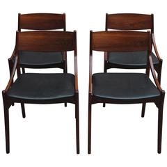 Set of Four 1960s Danish Chairs by Vestervig Erikson 2