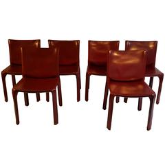  Set of Six CAB Dining Chairs Designed by Mario Bellini