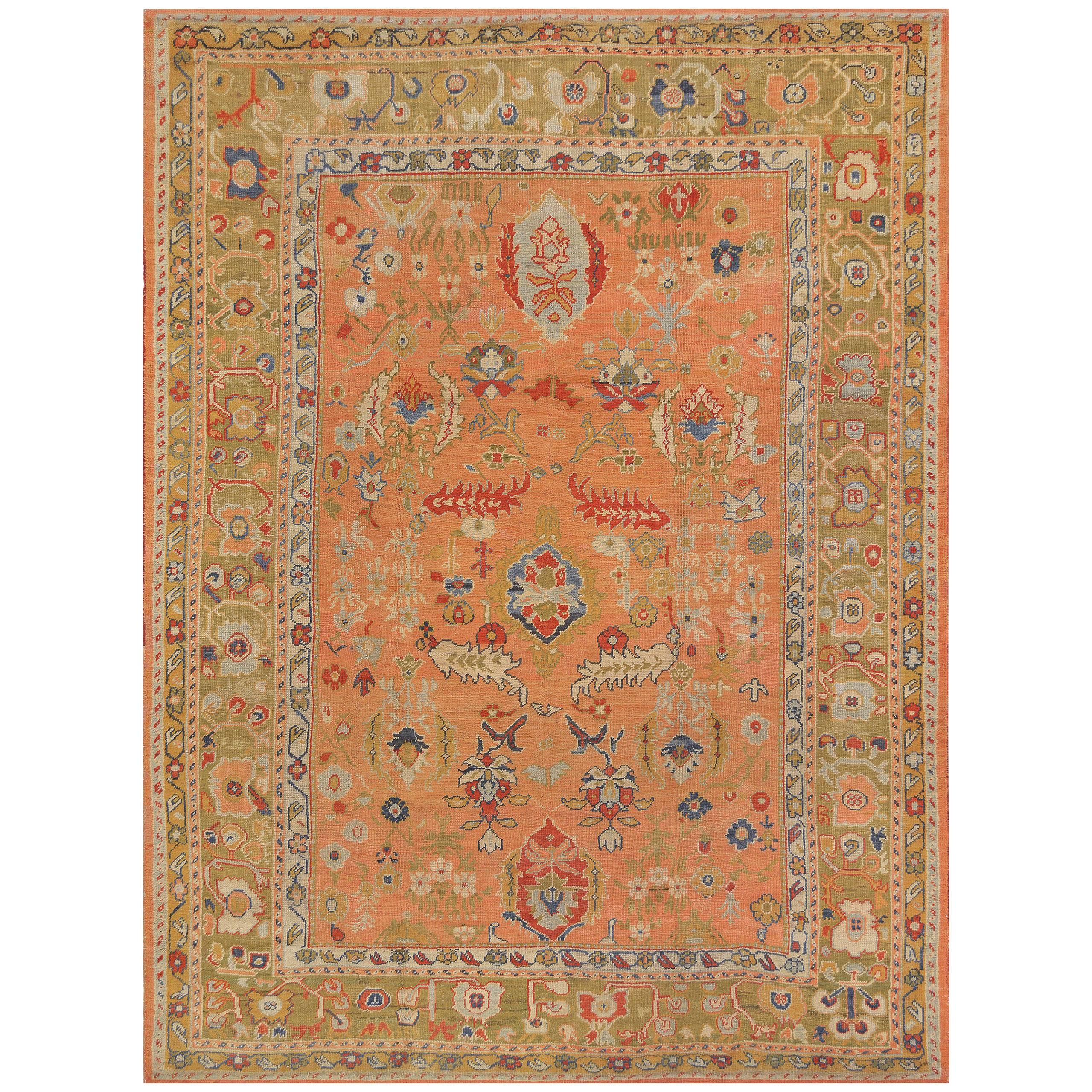 Late 19th Century Oushak Rug from Turkey For Sale