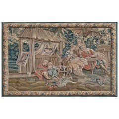 Tapisserie chinoise française en laine et soie du milieu du XIXe siècle