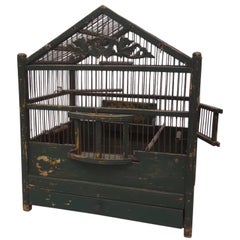 Antique 19th Century French Painted Bird Cage