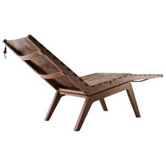 Handcrafted Modern Walnut RB Chaise Lounge