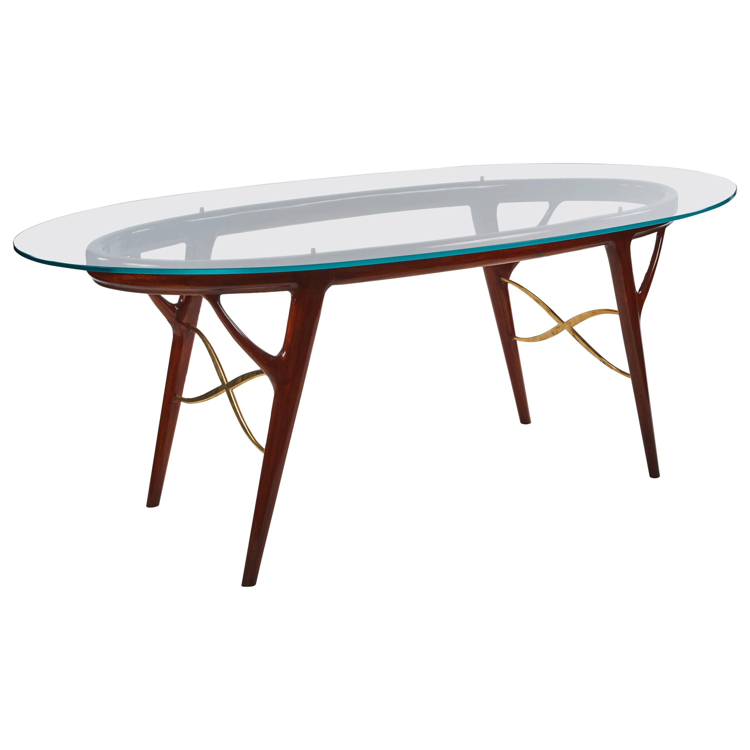Striking Oval Table by Ico Parisi For Sale