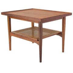 Drexel Declaration Side Table with Cane Shelf