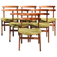 Poul Volther Ladder Back Dining Chairs, Set of Six