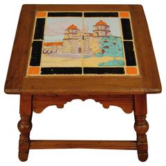 1930s Taylor Tile Santa Barbara Mission Tile Table