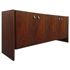 Mid-Century Danish Walnut Credenza Sideboard Buffet 9