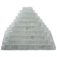 Glass Pyramid Table Lamp in the style of Poliarte