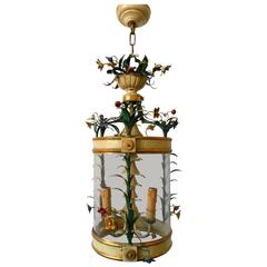 Gilt and Lacquered Floral Lantern