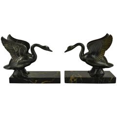 1930s Swan Bookends by Perrina Paris 5