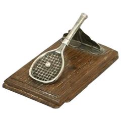 Antique Silver Tennis Racket Paper Clip
