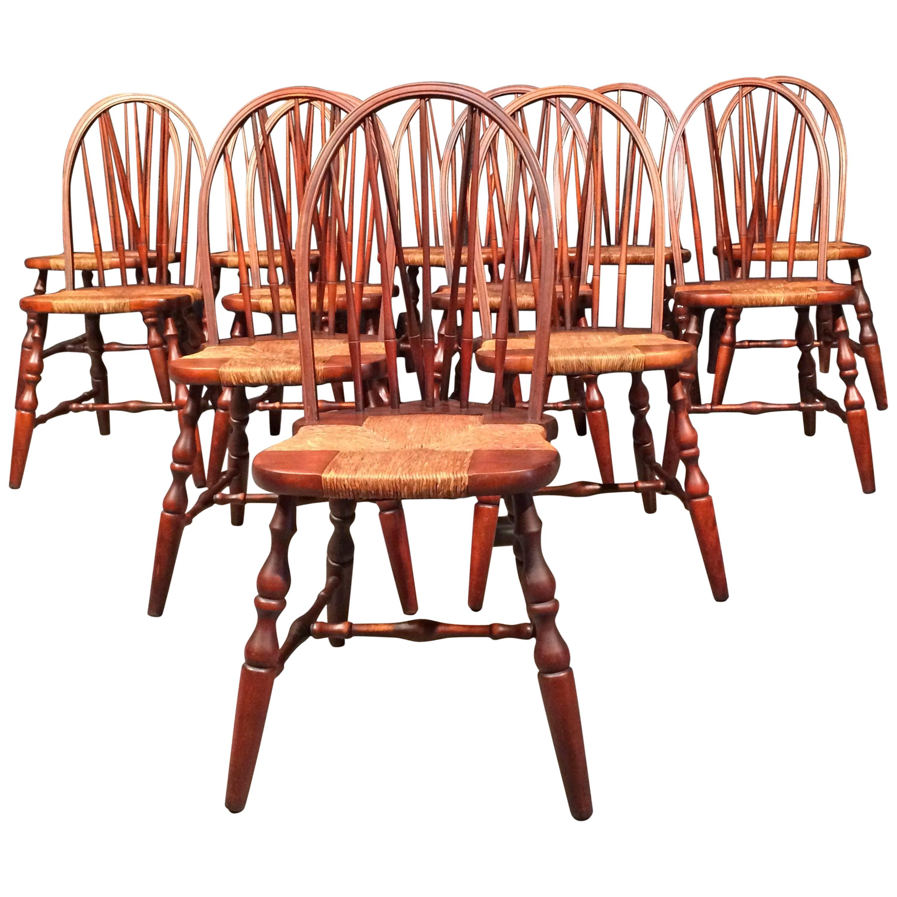6 Nichols & Stone Windsor Dining Chairs, USA, 1930s