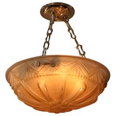 French Art Deco Pendent Chandelier