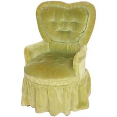 Green Velvet Vanity Chair