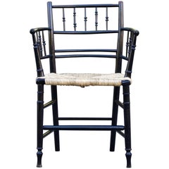 William Morris & Co Ebonized Arts and Crafts Sussex Armchair