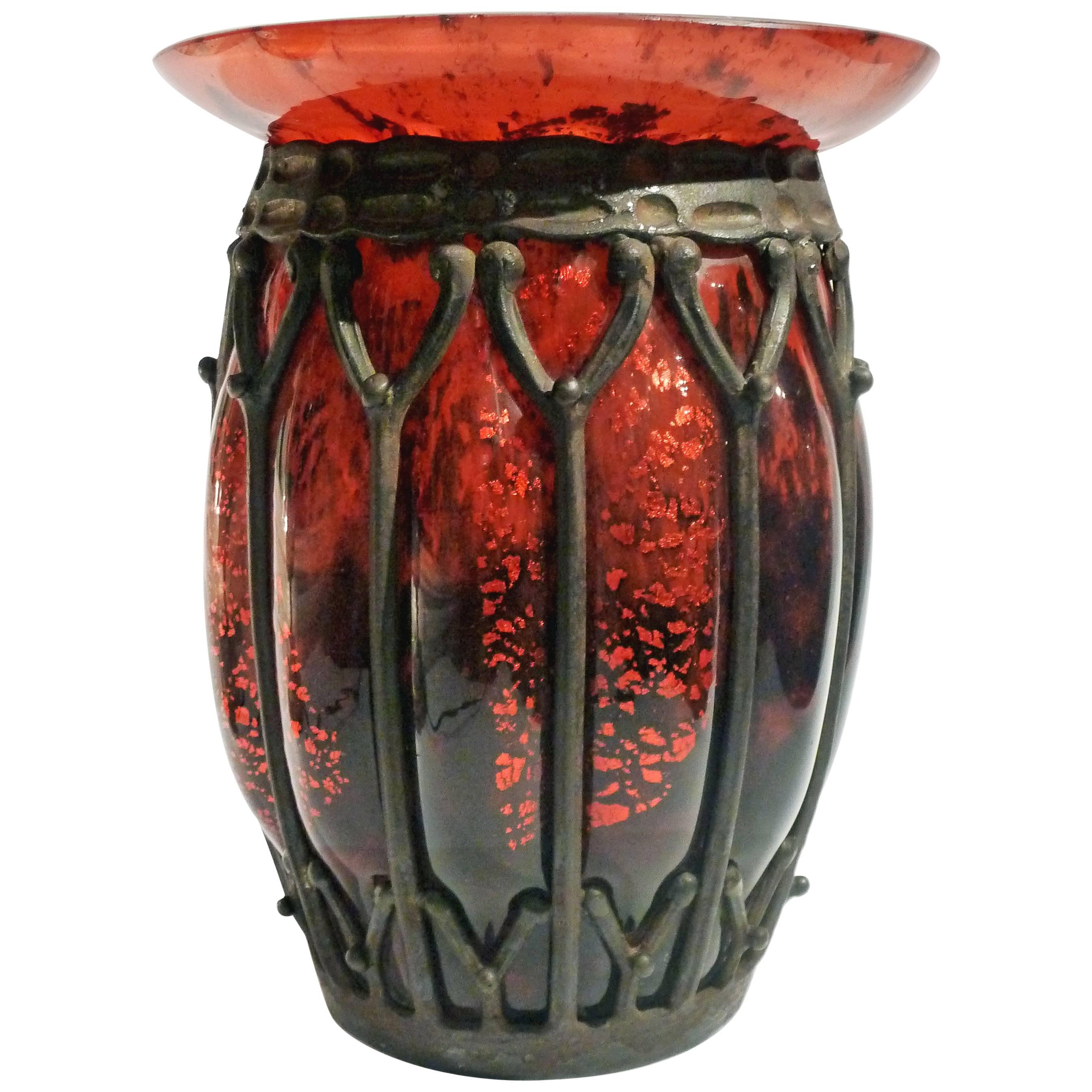 Louis Majorelle, Daum Nancy, an Art Deco Vase, Signed For Sale