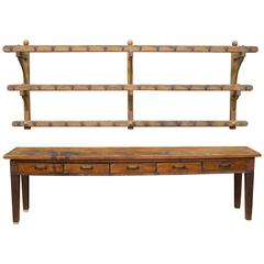 Antique Butchershop Table and Meat Rack 3